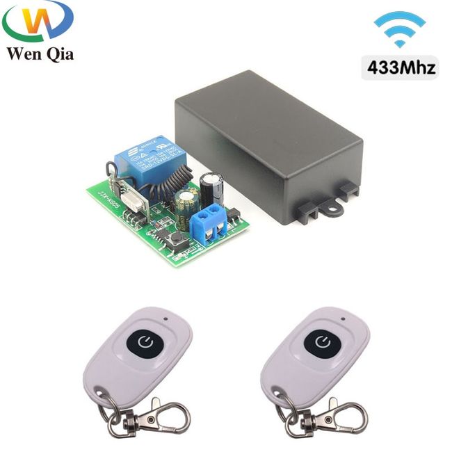 Compact Wireless Light Switch Transmitter + Receiver for Lamp RF Remote  Control