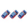 sourcing map 3 Pcs DC 12V 1 Channel Relay Module High or Low Level Trigger for Electronics Industrial Home Automation
