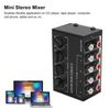 Stereo Mixer Passive 4 Channel Audio Line Mini Portable for Computer Phone Tablet