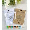 CHILDRENS WEDDING ACTIVITY BOOK WITH RIBBON BROWN | WHITE A6