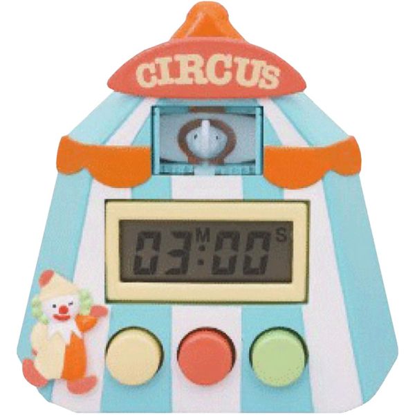 Hassey Top-in Kitchen Timer Circus BL EX-3129 8.5 x 3.2 x 8.6 cm