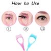 3Pcs Plastic Makeup Upper Lower Eye Lash Mascara Guard Applicator With Comb Eyelashes Curlers Shields Applicators (Blue)