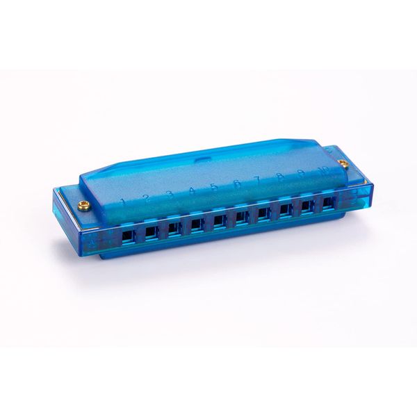 HOHNER Horner Translucent Harp Blue 10 Holes/C Tone