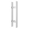 450*40*10mm H-shaped Double Sided Mirror Polishing Push Pull Door Handle Silver 
