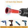 SUNJOYCO 2PCS Wire Twist Tool for Drill, 1/4" Chuck Wire Connector Driver with Bit Holder Keychain for Cable Quick Twisting