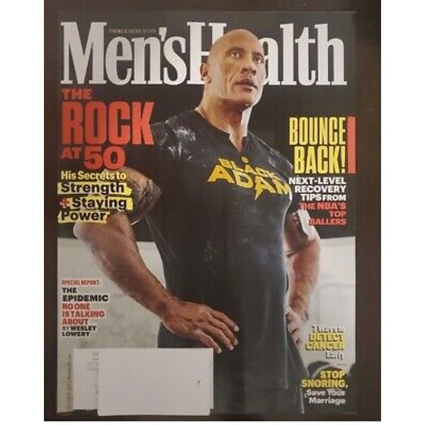 Men's Health Magazine The Rock at 50 December 2022 Issue