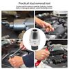 3/8in Drive Stud Extractor Tool, Steel Alloy Universal Broken Bolt Remover Stud Extractor for 1/4in-1/2in Rounded Studs