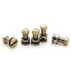 CRAFTMEMORE Solid Brass Ball Head Stud Screw Back Nipple Rivet Studs Button Strap Stopper Leathercraft 10 Pack SCBH (Brushed Brass, 4 mm)