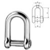 6mm Dee Shackle - countersunk allen key socket pin - A4 (marine grade) Stainless - 5 pack