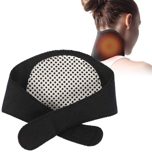 Self Heated Neck Support,Neck Support Brace Strap,Magnetic Self Heated Warming Thermal Neck Support and Posture Corrector Brace Pad for Pain Relief Massage and Relaxation