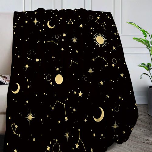 Ormis Galaxy Printing Flannel Fleece Bed Blanket Throw Blanket Lightweight Cozy Plush Galaxy Blanket for Bedroom Living Rooms Sofa Couch 60"x80"
