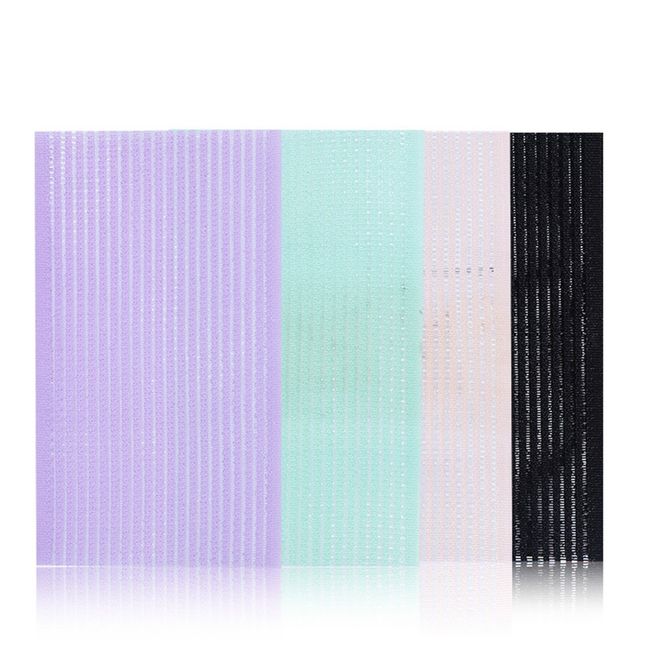 Frcolor Hair Gripper Seamless Bangs Holder Rectangle Hair Tie Bangs Fixing Hairpin Sticker Hair Tape 4 Pcs (Mixed Color)