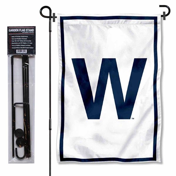 Chicago Baseball Win Garden Flag and Pole Stand Mount