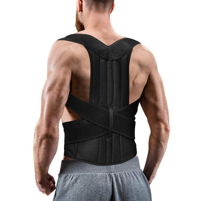 Back Brace Posture Corrector for Women and Men, Back Braces for Upper and Lower Back Pain Relief, Adjustable and Fully Back Support Improve Back Posture and Lumbar Support(M, 30"-35.5" Waist)