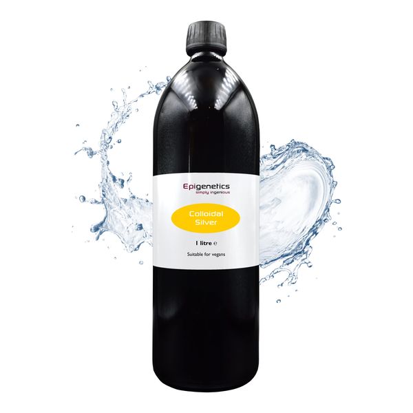 Colloidal Silver 1000ml | 12-16ppm in Purified Water | Premium UV Protected Miron Violet Glass 1 litre | UK Made Vegan Friendly Liquid