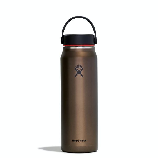 HYDRO FLASK - Leichte Trinkflasche mit 946 ml (32oz) Trail Series - Vakuumisolierte, Wiederverwendbare Trinkflasche aus Edelstahl mit Auslaufsicherem Flex Deckel - Größe Öffnung - BPA-frei - Obsidian