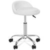 Salon Rolling Stool Adjustable Tattoo Massage Chair PU Cushion w/Backrest 3PCS
