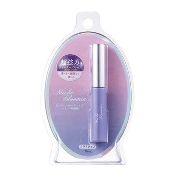 Wellness Beaute False Eyelash Adhesive, Mish Bloomin, Eyelash Glue, Clear Type, 0.2 fl oz (5 ml)