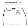 KoKoBin Metal frame Reading Glasses Portable Spring Hinge Reading Unisex reader with glasses case(black，+1.5