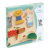 DJECO Woodypets Wood Puzzle, White
