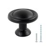 TamBee 30 Pack Kitchen Cabinet Knobs Drawer Pulls Solid Round Dresser Drawer Knobs Door Handles Cabinet Pulls Aluminum Black