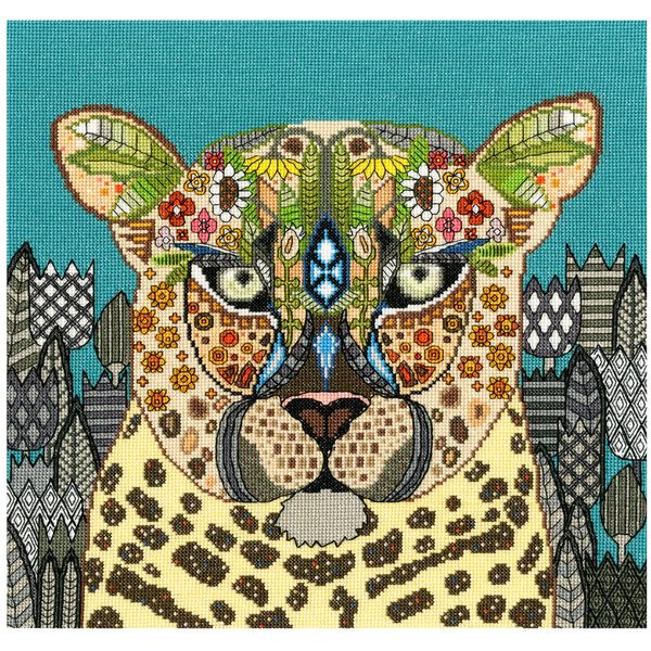 Bothy Threads Cross Stitch Kit - Jewelled Leopard