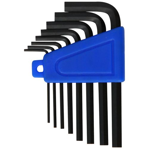 Laser 0267 Imperial Hex Key Set 8pc, Black,chrome