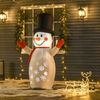 6ft Outdoor Rotating Snow LED Light Snowman Christmas Inflatable Yard Decoration