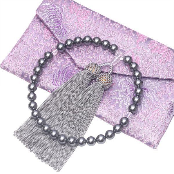 LEOBEE Shell Pearl Beads for Women, Magnetic Rosary Bag Included, Handmade Prayer Beads Bracelet, Funerals, Grave Visits, Memorial Services, Recitation, For All Sect, shell pearl