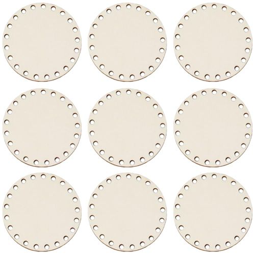 CABODYALS 12Pcs 21 Positions Wooden Embroidery Floss Organizer with Holes Double Sided Round Cross Stitch Thread Holder Card Keeper Winding Board Floss Organizer for Sewing Needlework Diy Craft Supply