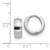Solid Stainless Steel 5mm Hinged Hoop Huggie Earrings 13mm