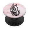 Black Horse Head Pink White PopSockets Standard PopGrip