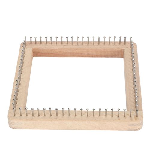 Wooden Knitting Loom,Wooden Multi-Craft Weaving Loom Hand Craft Loom,Knitting Board Tool for DIY Weaving Beginner Children Adults(20 * 20CM)