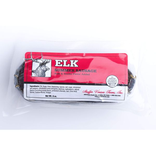 Elk Summer Sausage 6 oz chub