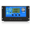 Cxztcl PWM Solar Charge Controller 30A Solar Panel Controller 12V/24V Auto Adjustable LCD Display Solar Panel Battery Regulator with USB Port
