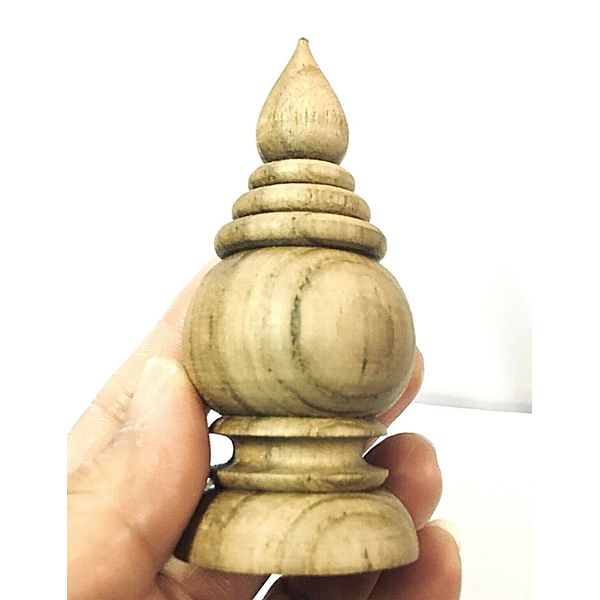 4x Wooden Finials furniture Home Decor Unpainted Teak DIY  1.5"Dia.