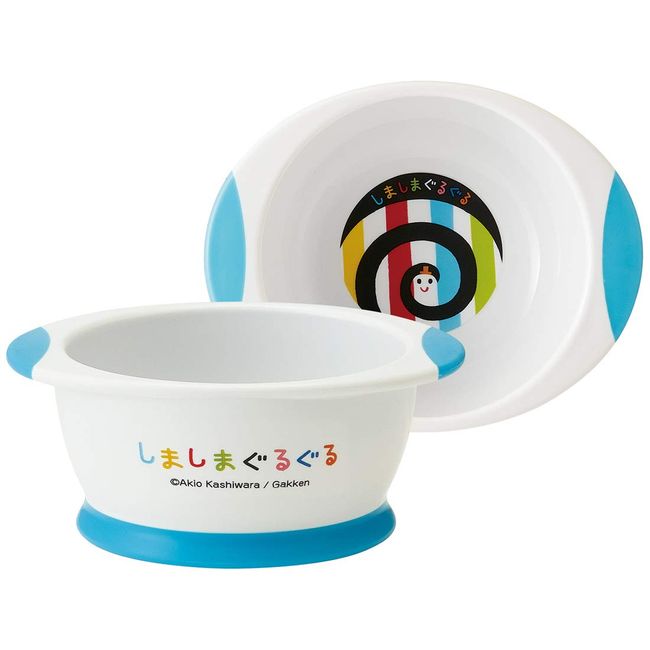 Skater WP2 Rice Bowl, Easy to Scoop, Children's Tableware, Rice Bowl, Round Shima, 4.9 x 3.9 x 2.0 inches (12.5 x 10 x 5.2 cm)