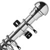 Swish Elements Nexus 28mm Complete Metal Curtain Pole Set, Chrome, 240cm