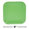 Solid Lime Green Square Paper Dinner Plates (22cm) 14 Count - Elegant, Disposable, Perfect for Parties & Events