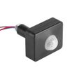 Outdoor AC Motion Sensor, Black Waterproof Sensor Detector, 110-240V Sensor Module for Night for Courtyard Use with Lights