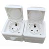 Socket – German Surface-Mounted Socket 2-Way Grey Ideal for Indoor Electrical Installations