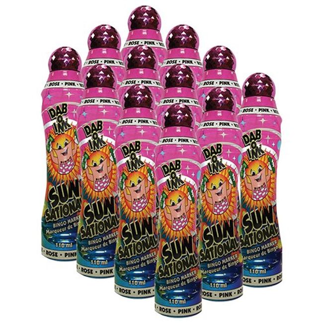 One Dozen 4oz Sunsational Pink Bingo Dauber