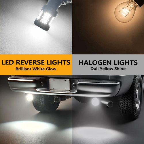 Zyvirexa 1156 LED Reverse Light Bulbs Compatible For Dodge Ram 1500 2500 3500 Pickup 1994-2001, White Light, Plug and Play, Pack of 2