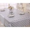 Vinylla Polka Dot Silver Easy Wipe Clean PVC Tablecloth, 140x180cm