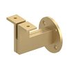 Modern Handrail Bracket, 3-1/4" Projection, Heavy Duty in Brushed Brass