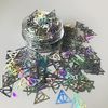 10g/Pack Shimmering Special Shape Openwork Triangle Nail Decorations Glitter Design Figure Model DIY Gift Decor Acrylic Manicure Tips Charms Accessories Handmade Crafts Ornaments-Hollow Triangles-LB100