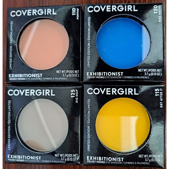 Set of 4 COVERGIRL Exhibitionist Eye Shadow - Made in USA