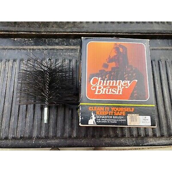 Schaefer Chimney Brush 8in Round Steel Wire Made In USA Looks New Open Box