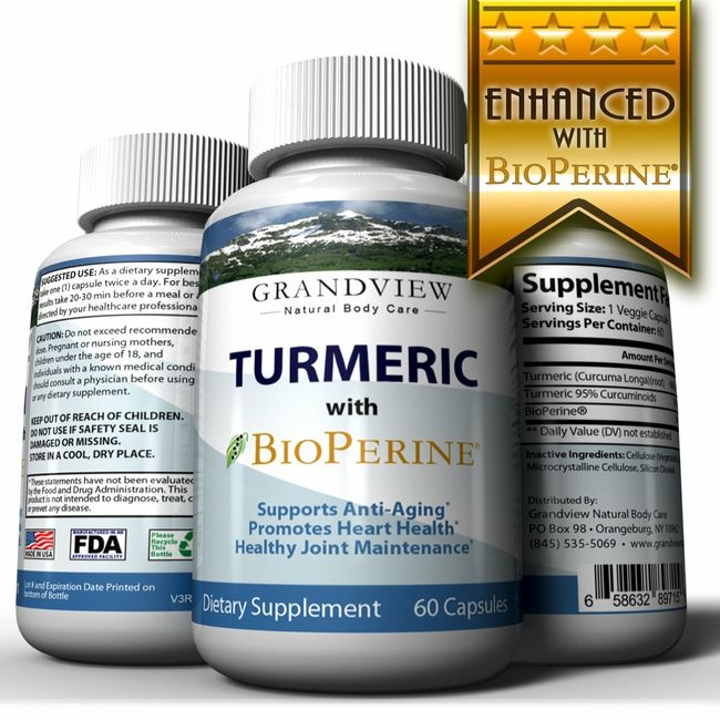 Turmeric Curcumin with BioPerine - Grandview Natural Body Care