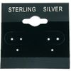 FindingKing 200 Black Earring Cards Pads Sterling Silver Displays 1.5"